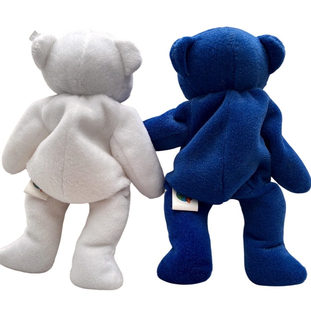 Plushland 9/11 Memorial Bear Lot NYPD 911 September 11 Twin Towers 8" Set of 2 - Picture 4 of 6